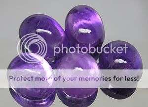 10.25Cts**(5Pcs)  Oval Cabochon Amethyst LOT - Spectacular Stones