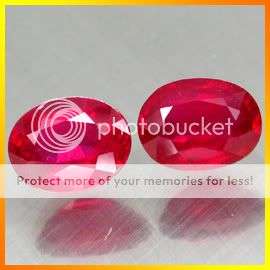 RUBY PAIR  **3.40Ct.**(2 Pieces)**100% Natural Oval Cut Blood Red Ruby Gemstone Pair - Exact Photos!