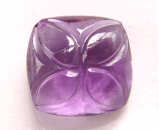 4.98Cts. BRILLIANT Handcarved Square Cushion Brazilian Amethyst Gemstone - Exact Photos Of Gemstone!
