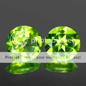 PERIDOT **1.95Cts.**(2 Pieces)**Calibrated** Dazzling Natural Green Peridot PAIR! - 100% Natural!
