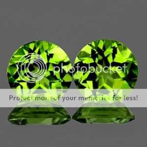 PERIDOT **1.60Cts.**(2 Pieces)**Calibrated** Dazzling Natural Green Peridot PAIR! - 100% Natural!