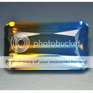 13.20ct - FLAWLESS BI-COLOR AMETRINE ORANGE BLUE  OCT GEM