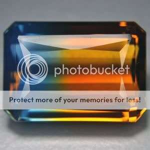 15.20ct - FLAWLESS BI-COLOR AMETRINE ORANGE BLUE  OCT GEM