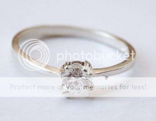 Stunning Solitaire CZ 925 Silver Stamped Ring