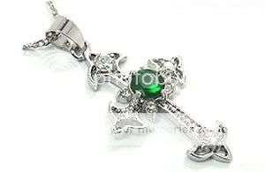 Stunning CZ and 18kgp CROSS necklace