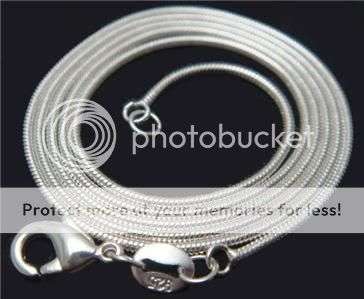 925 sterling silver 1mm snake Slippy Chain 18"
