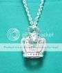 GORGEOUS 925 Sterling SILVER CROWN Necklace Pendant With CZ