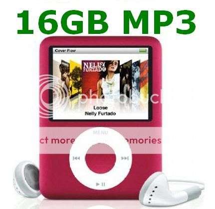 16GB USB 2.0 MP3 MP4 FM REC MEDIA PLAYER