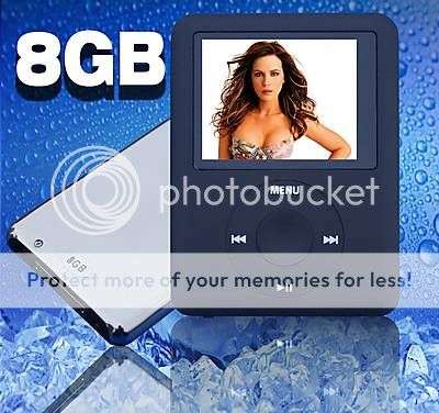 8GB BLACK MP3 MP4 MUSIC VIDEO PLAYER 3RD GEN