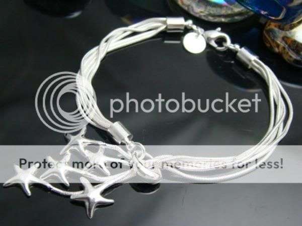 Stunning Sterling Silver 5 Star bracelet