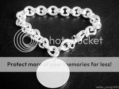 Sterling silver egg tag bracelet