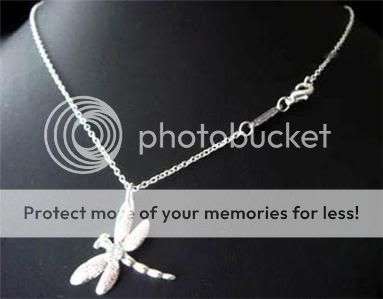 925 Sterling silver Dragonfly pendant and necklace