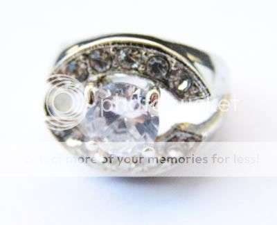 BLING Designer 18k wgp Sim Diamond ring