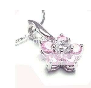 Stunning 18k wgp Designer Flower Pendant