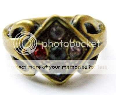 Designer 18kgp antique style ring