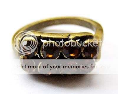 Designer Antique Style 18kgp Ring