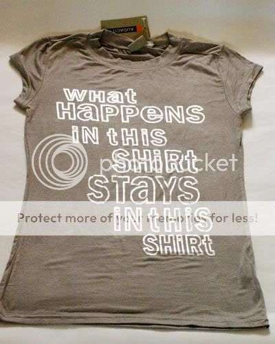 GREAT long grey top with silver writing!!