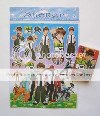 BEN 10 STICKERS AND PLAYING CARDS!!
