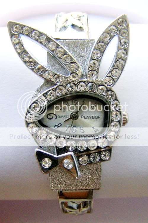 SHOWSTOPPER PLAYBOY BANGLE WATCH SILVER