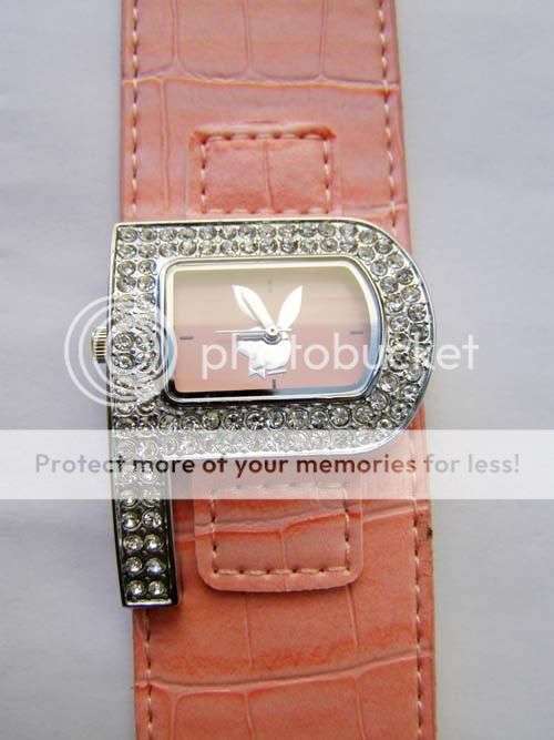 AMAZING PLAYBOY DIAMANTE P WATCH PINK