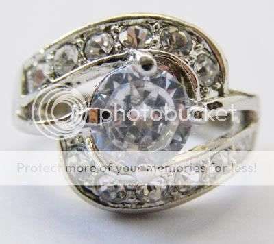 Stunning designer CZ 18kwgp ring
