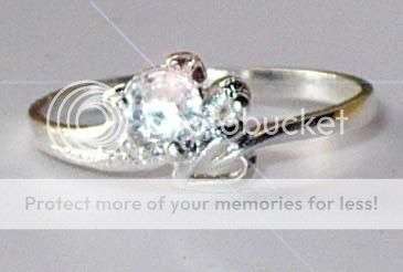925 SILVER SIM DIAMOND PROMISE RING WITH HEART DESIGN!