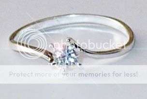 SPARKLING 925 SILVER SIM DIAMOND STUNNER! size 7