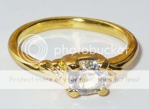 Stunning handcrafted CZ and gold tone plated Ring