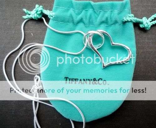 925 Sterling Silver Tiffany Heart Necklace Pendant