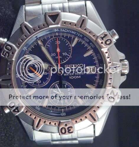 Seiko Chronograph with stop watch and alarm features
