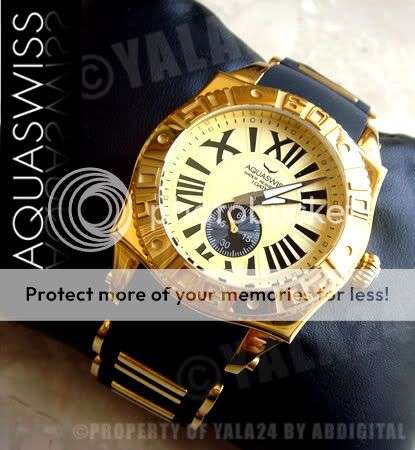 AQUASWISS 18K GOLD SWISS WATCH