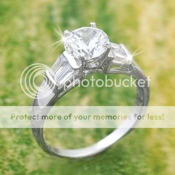 R166 Glamour Round Cut Simulated Diamond Engagement Wedding Ring Size 7