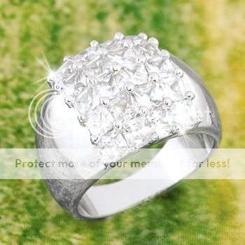 R171 Gorgeous Round Cut Simulated Diamond Engagement Wedding Ring Size 8