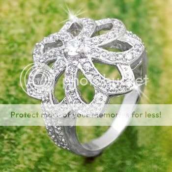 R174 Glamour Round Cut Simulated Diamond Engagement Wedding Ring Size 7