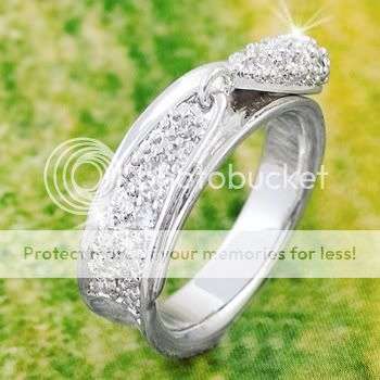 R183 Gorgeous Stone Diamond Simulated Diamond Engagement Wedding Ring Size 8