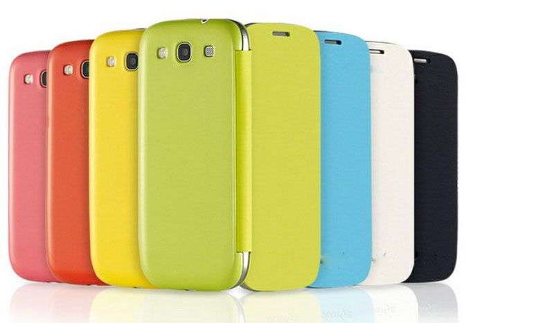 ultrathin flip leather PU case skin with back battery cover for GALAXY S3 I9300 10 colors