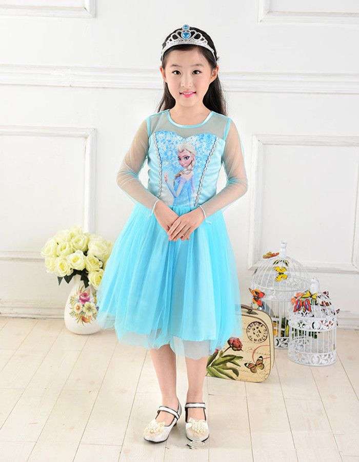 **IN STOCK AGE 4-5 ONLY***Children Frozen Girl Dresses Princess Skirt Lace Flower Tutu skirts