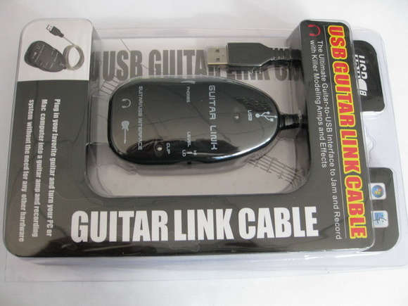 USB Guitar Link Cable Guitar to PC Audio Recording Cable Device