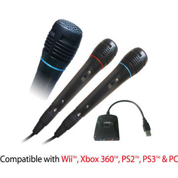 5 in 1 Karaoke Microphones Set for use with PS2 / PS3 / Wii / Xbox 360