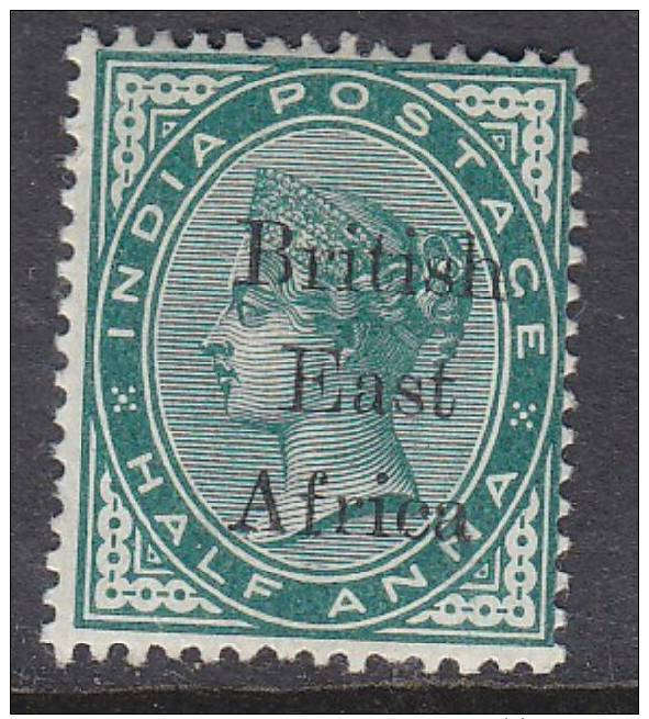 British East Africa, 1895, on India, 1/2 anna green, MH *