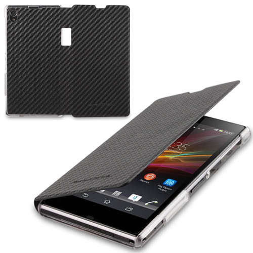 SONY(ROXFT) XPERIA Z1 FLIP CASE TECH SERIES-BLACK
