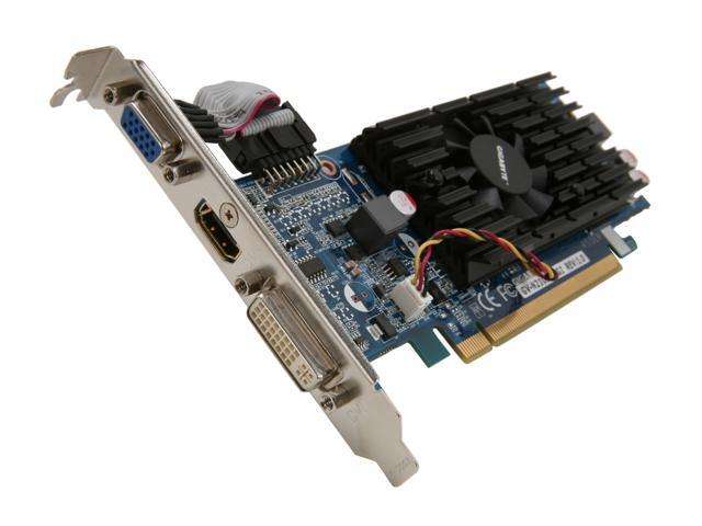 GIGABYTE GeForce 210 DirectX 10.1 1GB 64-Bit DDR3 PCI Express 2.0 x16 HDCP Ready Video Card