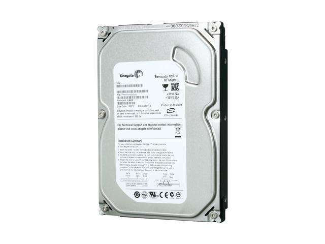 Seagate Barracuda 7200.10 ST380815AS 80GB 7200 RPM 8MB Cache SATA 3.0Gb/s 3.5" Internal Hard Drive