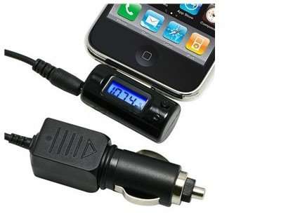 FM TRANSMITTER WITH REMOTE CONTROL FOR iPHONE 3 / 4 / 4 & iPOD !