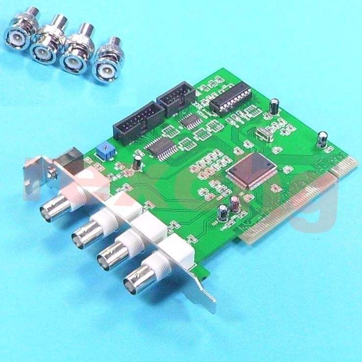 CCTV 4 Channels Video Capture DVR PCI Card BNC RCA 6T