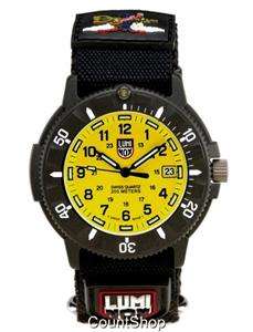 Luminox 3905 Velcro Navy SEAL Dive Watch | Yellow | NEW