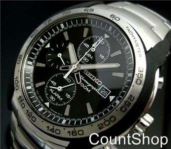 Seiko Alarm Chronograph Tachymeter Watch SNAB95P1 | NEW
