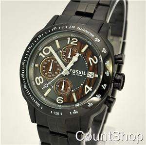 Fossil Men's Chronograph Black Ion-Plated Watch CH2567