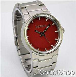 Nixon CANNON Band Men's Red Dial Watch A160 | NEW