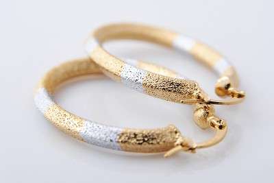 ATHENA 2 Year Guarantee!! Gorgeous 14K Yellow Gold Plated Hoop Earrings